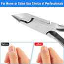 Axooms Professional Stainless-Steel Cuticle Nipper, Surgical-Grade Half-Jaw Nail and Dead Skin Trimmer with Double Spring