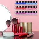 Axooms 6-Pack 15-Inch Acrylic Wall-Mounted Nail Polish Racks, Holds Up to 96 Bottles, Clear Essential Oil Display and Organizer