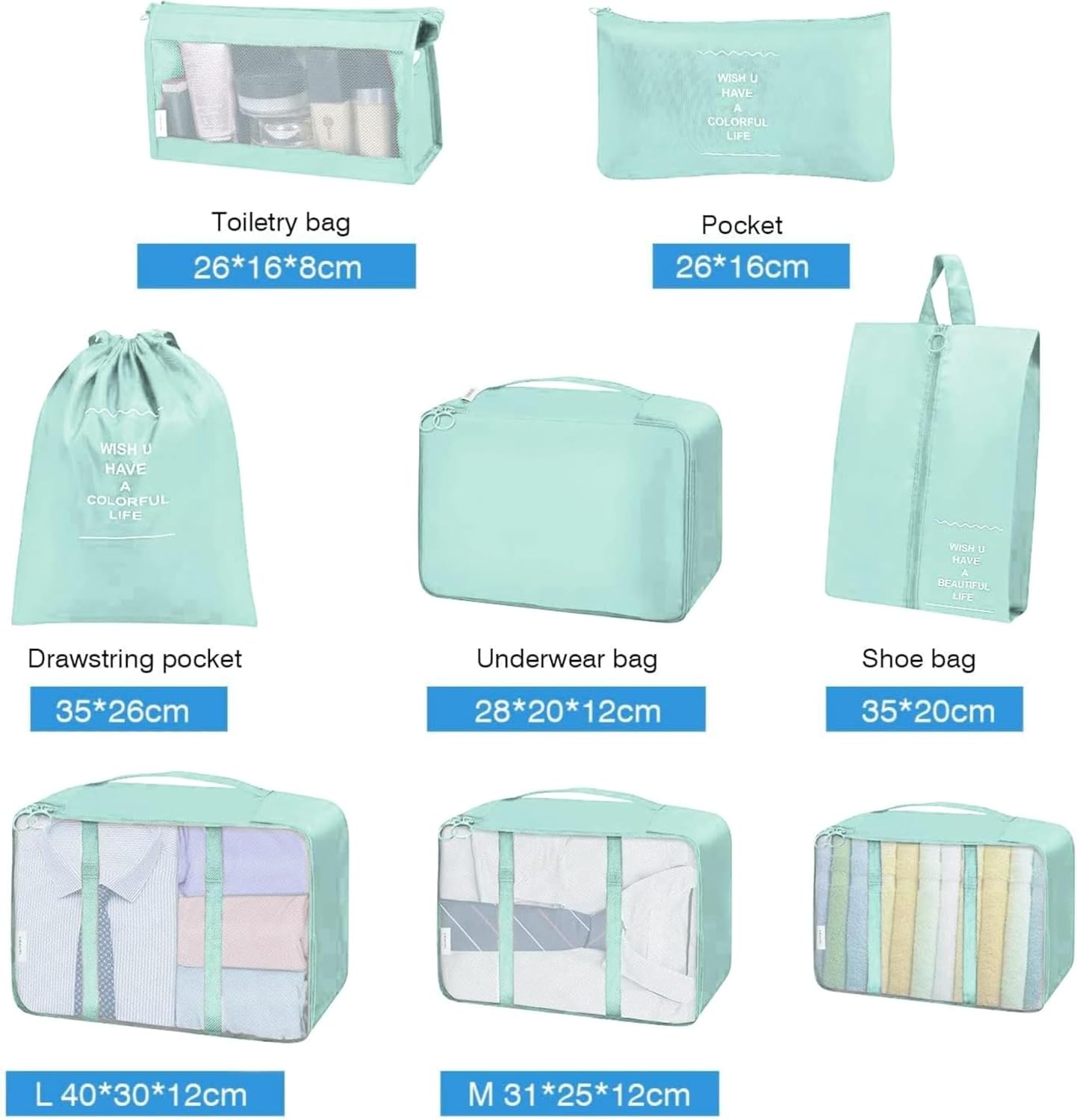 Packing Cube Set for Travel
