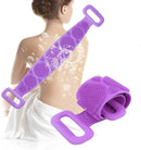 Axooms Dual-Sided Silicone Body and Back Scrubber with Shampoo Dispenser, Deep Massage and Gentle Exfoliating Strap, Multicolor