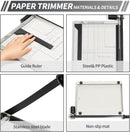 Axooms A4 Metal Paper Cutter, Cutting Capacity up to 10 Sheets, 12 Inch Cutting Length, Manual Heavy Duty Paper Cutter with Safety Guard and Blade Lock for Paper, Photo