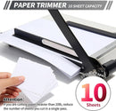 Axooms A4 Metal Paper Cutter, Cutting Capacity up to 10 Sheets, 12 Inch Cutting Length, Manual Heavy Duty Paper Cutter with Safety Guard and Blade Lock for Paper, Photo