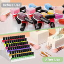 Axooms 3-Tier Acrylic Display Stand, Nail Polish and Essential Oil Organizer for 36–56 Bottles, Clear