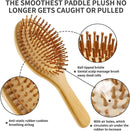 Axooms 3-Piece Natural Bamboo Hair Brush Set for Women, Men & Babies, Detangling Brushes for Wet, Dry, Curly, Thick & Straight Hair