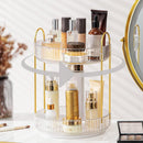 Axooms 360° Rotating Makeup Organizer for Bathroom Countertop, 3-Tier Cosmetic and Perfume Storage Shelf, Gold