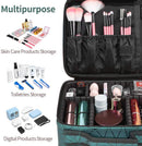 Axooms Cosmetics Storage Bag with Adjustable Compartments, Black, 25 × 22 × 9 cm