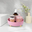 Axooms 360° Rotating Perfume and Makeup Organizer Tray, Large, Ivory White