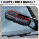 Axooms 2-Pack Microfiber Car Dusters, Scratch-Free Exterior Dusting Brushes with Extendable Handles for Interior and Exterior Cleaning (Blue Gray)
