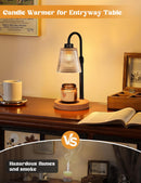Candle Warmer Lamp with Timer Home Decor Birthday Gifts for Women | Dimmable Candle Warmer for Jar Candles, Height Adjustable Wax Melts Warmer,Room Decor House Warming Gifts New