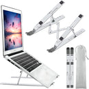 Axooms Foldable Adjustable Aluminum Laptop Stand for MacBook Air/Pro, HP, Lenovo, Dell and Other 10–15.6-Inch Laptops and Tablets, Silver