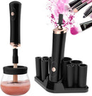 Axooms Automatic Makeup Brush Cleaner and Dryer, Electric Brush Cleaning Machine with 8 Rubber Collars