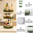 Axooms 360° Rotating Makeup Organizer for Bathroom Countertop, 3-Tier Cosmetic and Perfume Storage Shelf, Gold