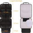 Axooms Car Seat Protector, Non-Slip and No-Trace Backing, Thick Waterproof Cover for SUVs, Sedans and Trucks, Leather Seat Protector (Black with Red Stitching)