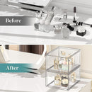 Axooms Stackable Makeup Organizer Drawers, Clear Acrylic Storage Boxes with Handles for Bathroom, Countertop, Kitchen Cabinet & Pantry