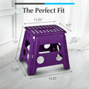 Handy Laundry Folding Step Stool 9 Inch, Black, Non-Slip Holds 300 lbs | 9 Inch, Black, Foldable Collapsible Step Stool, Non-Slip, Holds 300 lbs, Kitchen Bathroom Bedroom, Adults