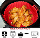 Axooms Non-Stick Silicone Pot for Air Fryer, 2-Pack, Food-Safe Air Fryer Liners as Alternative to Flammable Parchment Paper, Oven Basket, Fits 3-5 Quart, 2 Pieces