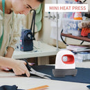 Axooms Mini Heat Press Machine for T-Shirts, Easy-to-Use Heat Transfer Iron for Clothes, Bags, Hats, Pillows, Leather Blankets, Heat Transfer Vinyl & DIY Home Projects