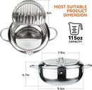 Axooms 9.4 Inch / 3.4L Deep Frying Pot – Japanese-Style Tempura Pot with Lid, 304 Stainless Steel, Temperature Control & Oil Drain Rack for Fries, Chicken & More
