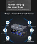 Axooms 200W Car Power Inverter, 12V/24V DC to 220V AC Converter with 3 USB Ports and 30W USB-C, LED Display and On/Off Switch for Cars, SUVs and Trucks