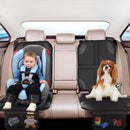 Axooms Car Seat Protector for Child Seat Pad, Pack of 2 ISOFIX Seat Protectors, Car Child Seat, Non-Slip and Waterproof with Thick Padding and 2 Mesh Pockets