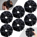 Axooms Oversized Satin Scrunchies, 6 Pieces, 7.2-Inch No-Crease Hair Ties for Women and Girls