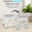 Handy Laundry Folding Step Stool 9 Inch, Black, Non-Slip Holds 300 lbs | 9 Inch, Black, Foldable Collapsible Step Stool, Non-Slip, Holds 300 lbs, Kitchen Bathroom Bedroom, Adults