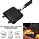 Stovetop Sandwich Toaster & Double-Sided Grill Pan (16×14 cm) – Non-Stick Coating, Heat-Resistant Handles, Ideal for Outdoor, Camping, BBQ & Breakfast