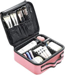 Axooms Cosmetics Storage Bag with Adjustable Compartments, Black, 25 × 22 × 9 cm