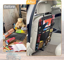 Axooms Car Back Seat Organizer with Touchscreen Tablet Holder, 9 Storage Pockets, Protective Kick Mat for Kids, Car Travel Accessories, 2-Pack