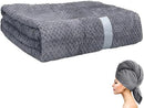 Axooms 1-Piece Microfiber Hair Drying Towel Wrap, Quick-Absorbing Anti-Frizz Turban with Button for Women's Long Wet Hair