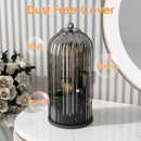 Axooms Makeup Brush Holder with 360-Degree Rotating Cover, Transparent Dustproof Vanity Organizer
