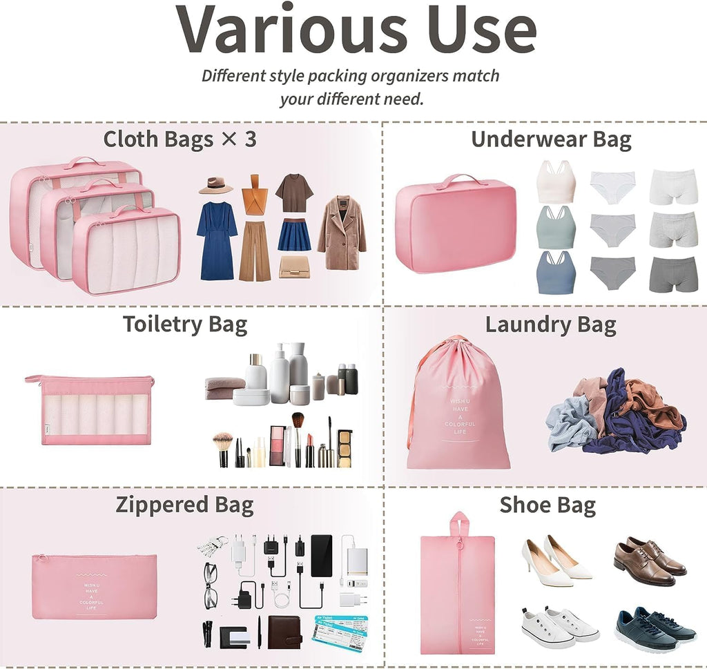 Packing Cube Set for Travel