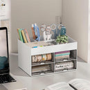 Axooms Desktop Makeup & Stationery Organizer with Drawer - White