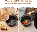 Axooms Non-Stick Silicone Pot for Air Fryer, 2-Pack, Food-Safe Air Fryer Liners as Alternative to Flammable Parchment Paper, Oven Basket, Fits 3-5 Quart, 2 Pieces