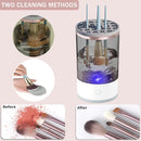 Axooms Electric Makeup Brush Cleaner，Automatic Spinning Makeup Brush Cleaner Fit For All Size Makeup Brush Set Gift for Women Wife Friend，Makeup Brush Cleaner Machine with Brush Clean Mat