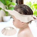 Axooms Baby Silicone Shampoo Bath Hat, Adjustable Ivory White, Eye and Ear Protection