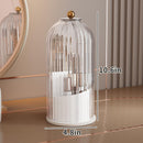 Axooms 360° Rotating Makeup Brush Organizer with Lid, Dustproof & Waterproof - Transparent