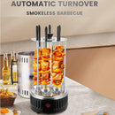 Professional Vertical Rotisserie Grill – Indoor Smokeless Electric BBQ Grill with 360° Auto-Rotating Skewer & Timer | Stainless Steel Countertop Kebab Maker for Home Use | 6 Skewers