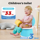 Axooms Portable Travel Potty for Toddlers, Foldable Kids Toilet for Indoor and Outdoor Use, Easy to Carry, Pink and Blue