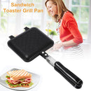 Stovetop Sandwich Toaster & Double-Sided Grill Pan (16×14 cm) – Non-Stick Coating, Heat-Resistant Handles, Ideal for Outdoor, Camping, BBQ & Breakfast