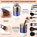 Axooms Electric Makeup Brush Cleaner，Automatic Spinning Makeup Brush Cleaner Fit For All Size Makeup Brush Set Gift for Women Wife Friend，Makeup Brush Cleaner Machine with Brush Clean Mat