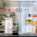 Axooms Glass Pitcher with Lid & Spout – Borosilicate Glass Water Jug for Fridge, Iced Tea, Hot/Cold Water, Coffee, Milk, Lemonade & Juice – 40 oz Small Pitcher with Drip-Free Spout