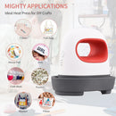 Axooms Mini Heat Press Machine for T-Shirts, Easy-to-Use Heat Transfer Iron for Clothes, Bags, Hats, Pillows, Leather Blankets, Heat Transfer Vinyl & DIY Home Projects