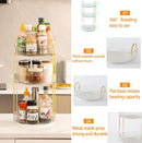 Axooms 360° Rotating Makeup Organizer for Bathroom Countertop, 3-Tier Cosmetic and Perfume Storage Shelf, Gold