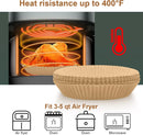 Axooms Non-Stick Silicone Pot for Air Fryer, 2-Pack, Food-Safe Air Fryer Liners as Alternative to Flammable Parchment Paper, Oven Basket, Fits 3-5 Quart, 2 Pieces