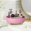 Axooms 360° Rotating Perfume and Makeup Organizer Tray, Large, Ivory White