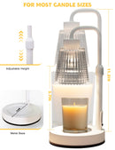 GODONLIF Candle Warmer Lamp with Timer, Birthday Gifts for Women Home Decor | 24h Cycle Timer Dimmable Wax Melt Warmer with 2 Bulbs, Fall Decor for Home Living Room Halloween Decorations Gifts for Mom