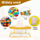 Axooms 4-Pack Clear Toy Storage Bags, 9.4 x 6.7 x 4.3 Inches, Transparent PVC Toy Organizer Bags with Zippers, Waterproof Storage for Building Blocks and Small Toys, Black