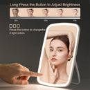 Axooms Portable LED Vanity Mirror with 3 Light Colors, Dimmable Touch Control & USB Rechargeability