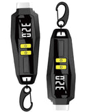 Axooms Compact Digital Tire Pressure Gauge with Keychain, LED Display and Flashlight, Portable Tire Pressure Monitor for Cars, Bikes and Inflatables, Black